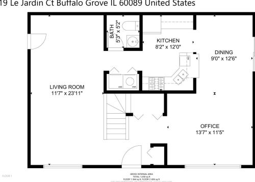 19 Le Jardin Ct, Buffalo Grove IL  60089-6926 exterior