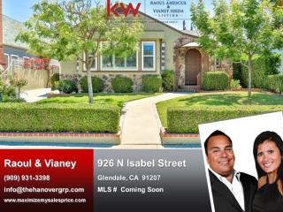 926 Isabel St, Glendale CA  91207-1724 exterior