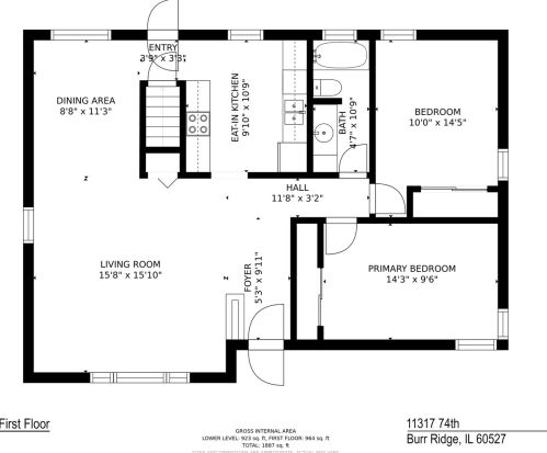 11317 74th St, Willowbrook IL  60527-7703 exterior