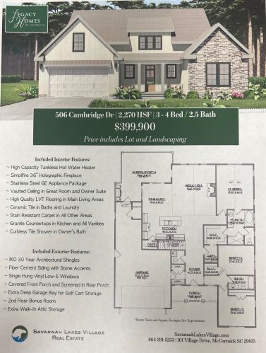 506 Cambridge Dr, Mc Cormick, SC 29835-2619