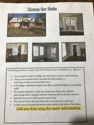 287 Randolph St, Cuthbert, GA 39840-6129