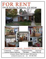 339 Fairfax St, Denver CO  80220-5746 exterior