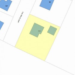 110 Hawthorne Ave, Newton MA 02466-3004 plot plan