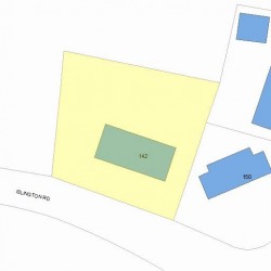 142 Islington Rd, Newton MA  02466-1010 plot plan