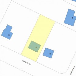 82 Concord St, Newton MA  02462-1004 plot plan
