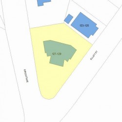 127 Elliot St, Newton MA 02461-1629 plot plan
