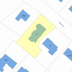 27 Ripley St, Newton MA  02459-2209 plot plan
