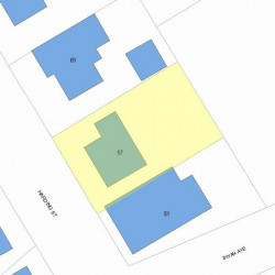57 Harding St, Newton MA 02465-1336 plot plan