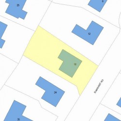 18 Elmhurst Rd, Newton MA  02458-2207 plot plan