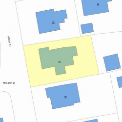 28 Lenox St, Newton MA 02465-2717 plot plan