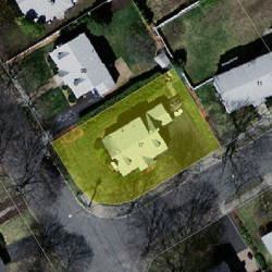 17 Fuller Ave, Newton MA  02465-1308 aerial view