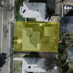 510 Lowell Ave, Newton MA 02460-2353 aerial view