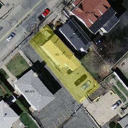 462 Watertown St, Newton MA  02460-1450 aerial view