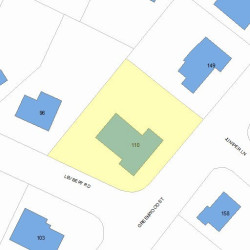 110 Levbert Rd, Newton MA  02459-3063 plot plan