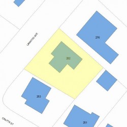 282 Linwood Ave, Newton MA 02460-1438 plot plan
