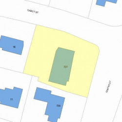 727 Centre St, Newton MA 02458-2531 plot plan