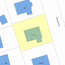 113 Withington Rd, Newton MA  02460-2037 plot plan