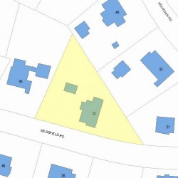 33 Mossfield Rd, Newton MA 02468-1921 plot plan