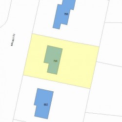 796 Walnut St, Newton MA  02459-1717 plot plan