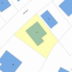 12 Curve St, Newton MA  02465-2207 plot plan