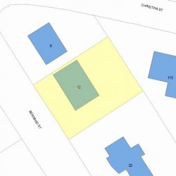 12 Bernard St, Newton MA  02461-1904 plot plan