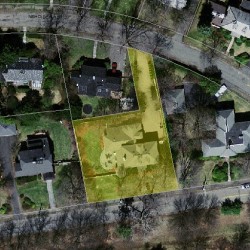 91 Waban Ave, Newton MA 02468-2159 aerial view