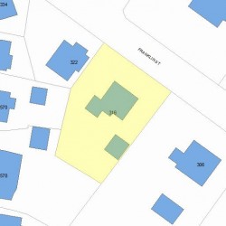 316 Franklin St, Newton MA 02458-2301 plot plan