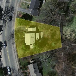 810 Walnut St, Newton MA  02459-1717 aerial view
