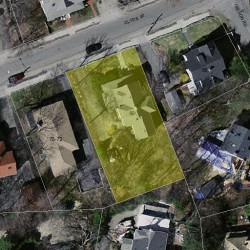 66 Clyde St, Newton MA  02460-2250 aerial view