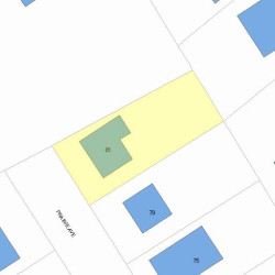 81 Prairie Ave, Newton MA  02466-1614 plot plan
