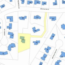343 Brookline St, Newton MA  02459-3151 plot plan