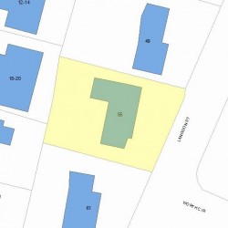 55 Langdon St, Newton MA 02458-1803 plot plan