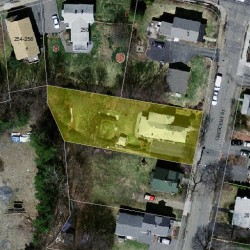 13 Crescent St, Newton MA  02465-2007 aerial view