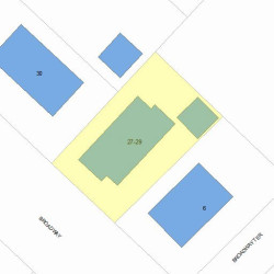 29 Broadway Ter, Newton MA  02460-1404 plot plan