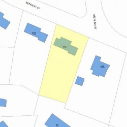 114 Berkeley St, Newton MA 02465-2619 plot plan
