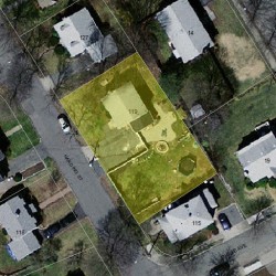 119 Harding St, Newton MA 02465-1339 aerial view
