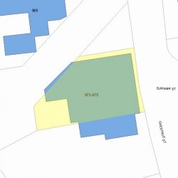 975 Chestnut St, Newton MA 02464-1101 plot plan
