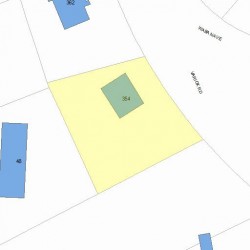 354 Waban Ave, Newton MA 02468-1305 plot plan