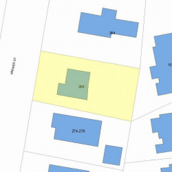 268 Parker St, Newton MA 02459-2673 plot plan