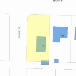 88 Woodcliff Rd, Newton MA  02461-1845 plot plan