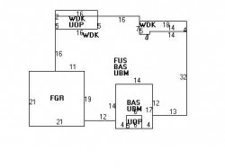 44 Carl St, Newton MA  02461-1906 floor plan