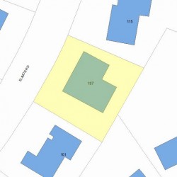 107 Elinor Rd, Newton MA 02461-1848 plot plan