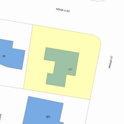 317 Parker St, Newton MA  02459-2630 plot plan