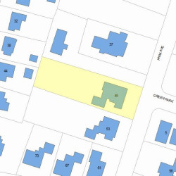 45 Park Ave, Newton MA 02458-2607 plot plan