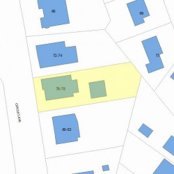 76 Circuit Ave, Newton MA  02461-1603 plot plan