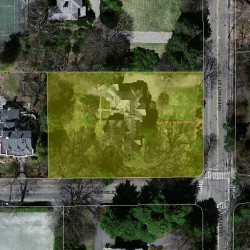 239 Chestnut St, Newton MA  02465-2931 aerial view