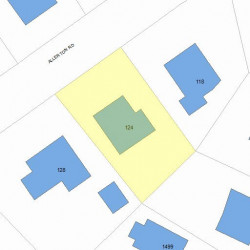 124 Allerton Rd, Newton MA 02461-1202 plot plan