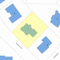 11 Westgate Rd, Newton MA 02459-3133 plot plan