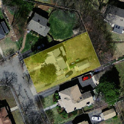 78 Adella Ave, Newton MA 02465-1922 aerial view