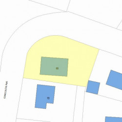 60 Concolor Ave, Newton MA  02458-2524 plot plan